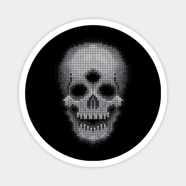 Grey Skull - Souless Magnet by SideShowDesign